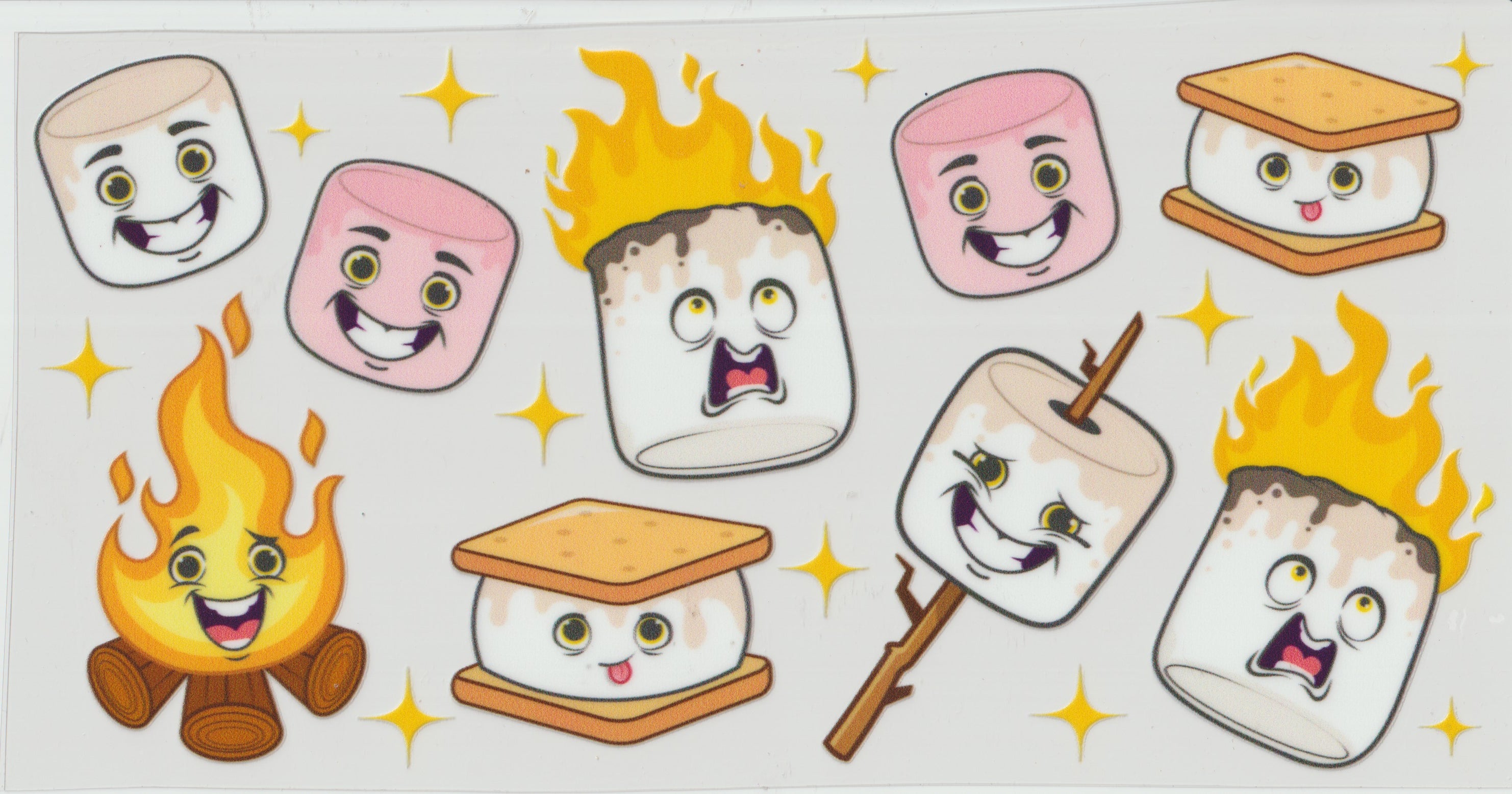 Marshmallows on fire