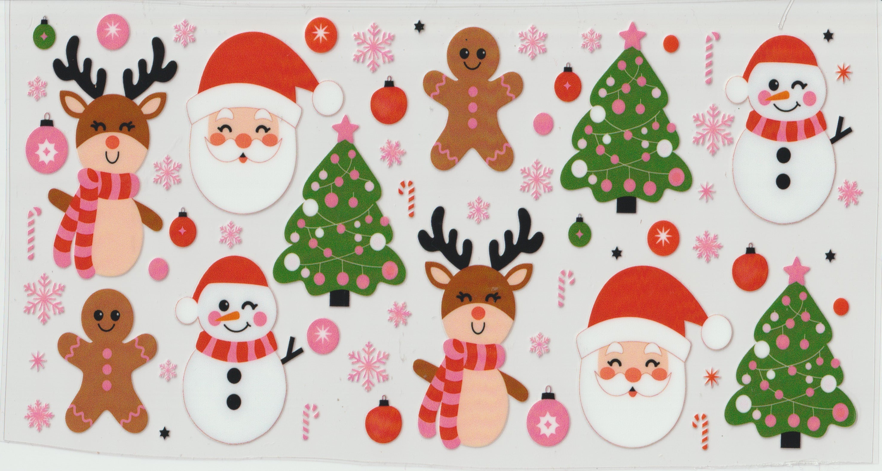 Santa Reindeer Snowman Tree Gingerbread Man