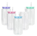 20oz Can Style Tumblers with different colored Lids