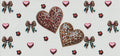 Leopard hearts and Teal bows