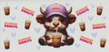Purple hat Dunkin moo moo