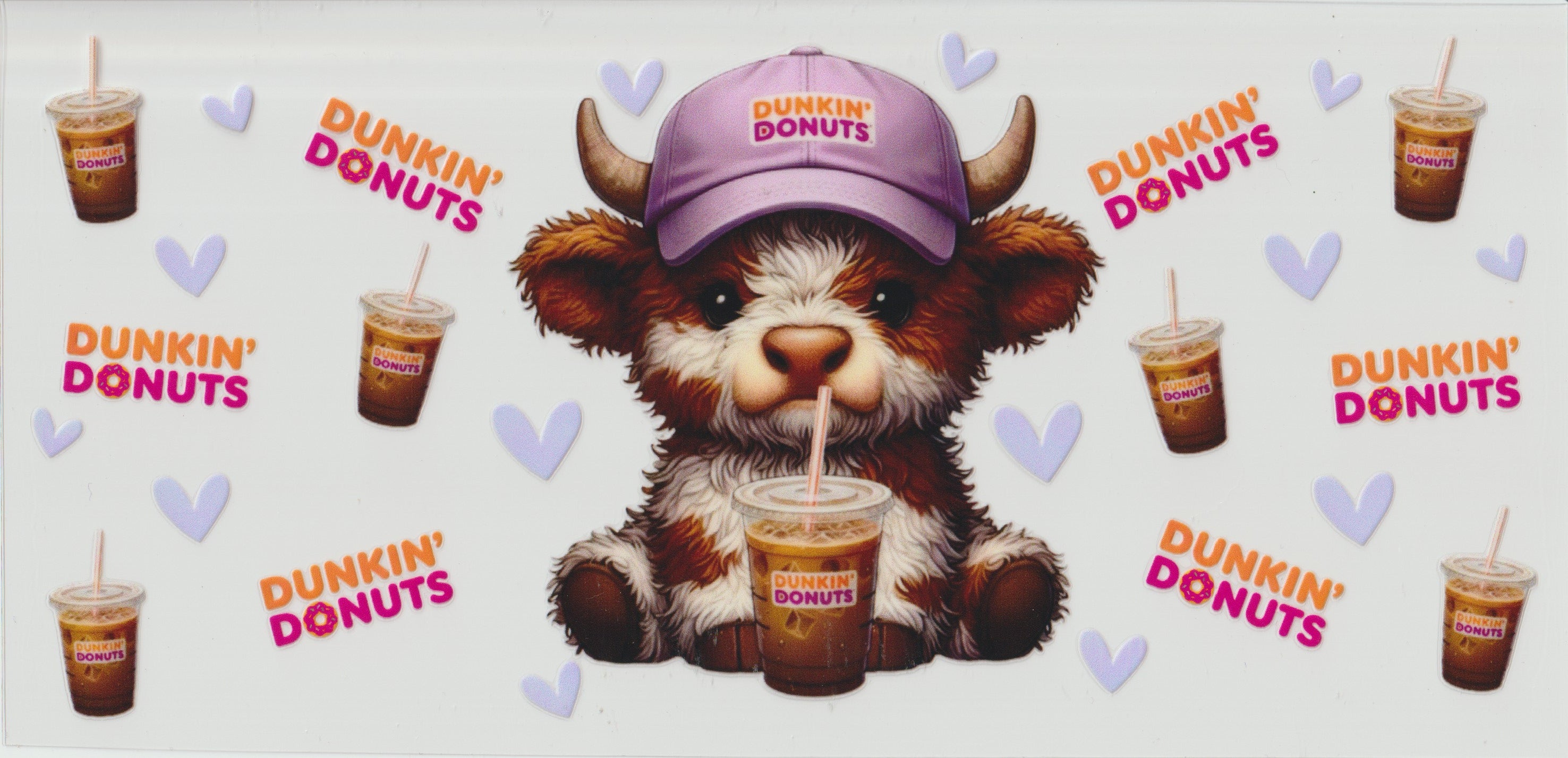Purple hat Dunkin moo moo
