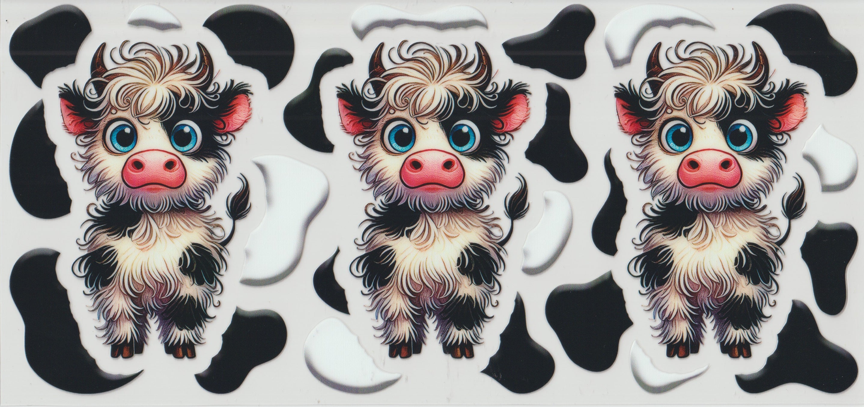 3 Wild hair moo moo's
