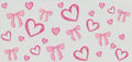 Pink hearts and bows