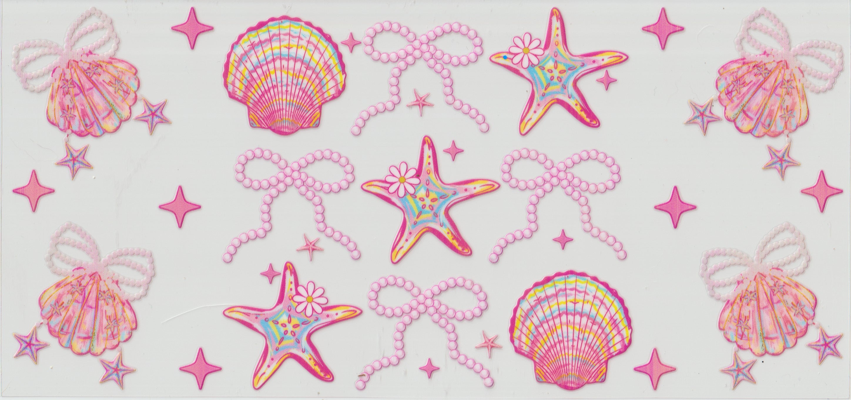 Pink Pearl Bows and shells