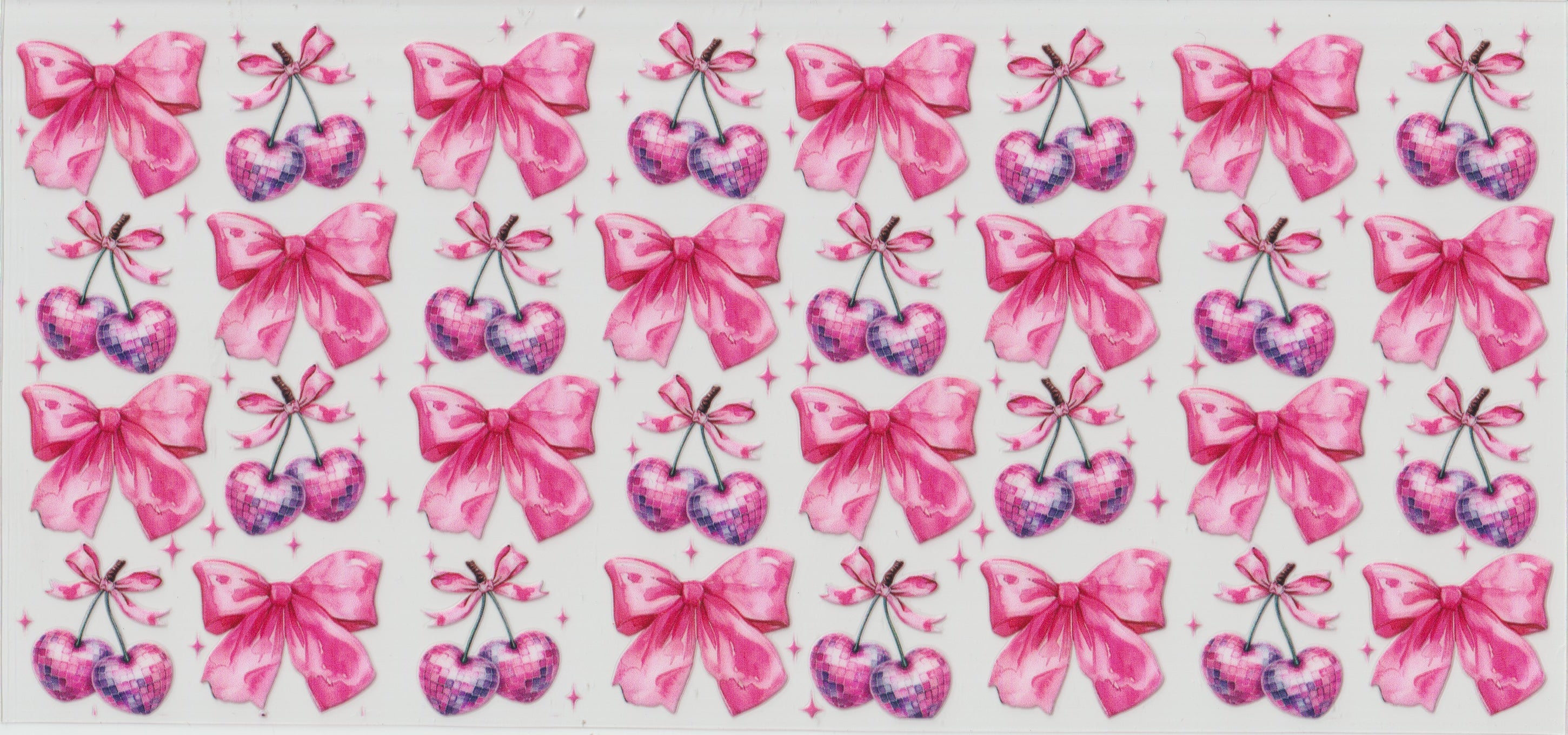 Cherry heart bows