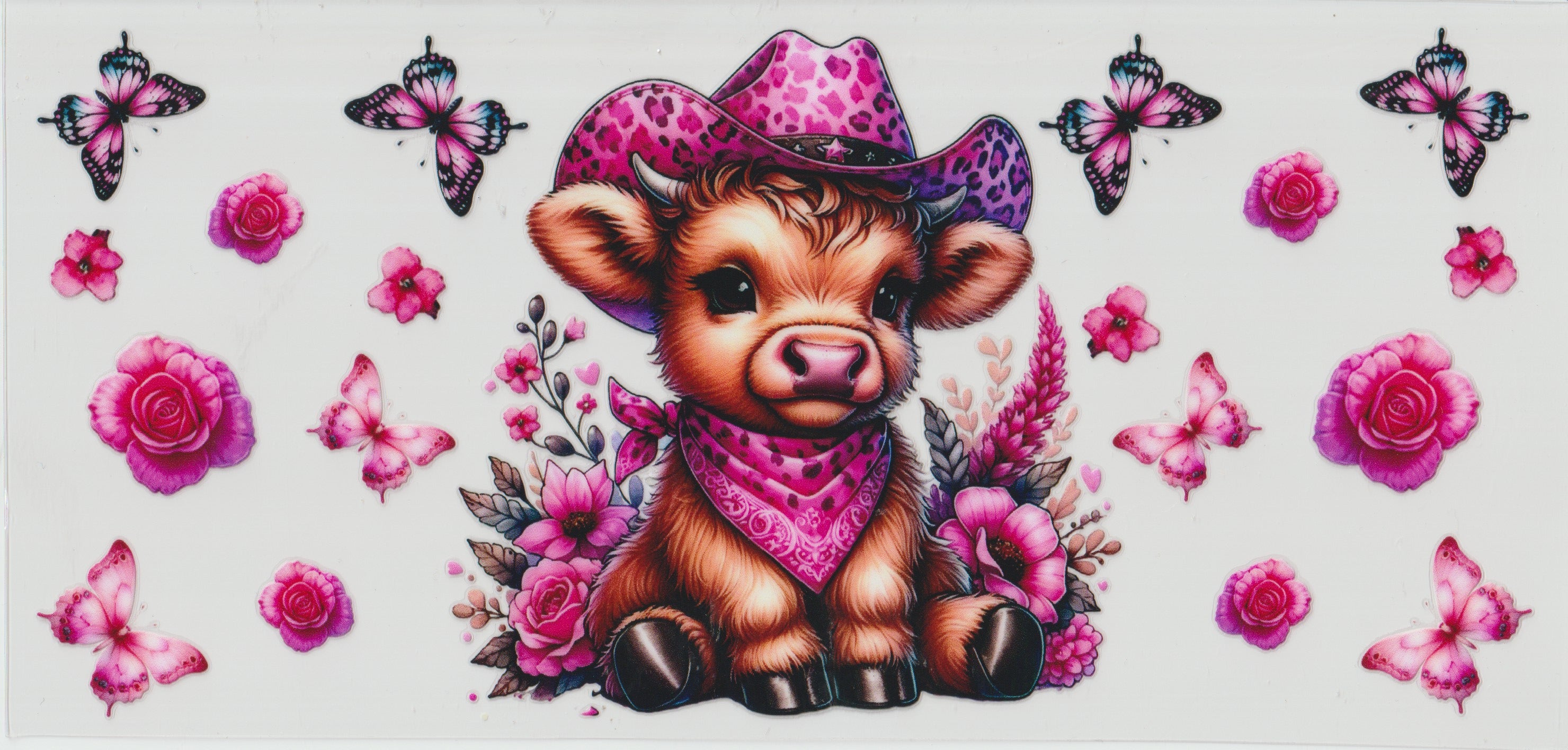 Pink Leopard hat with roses