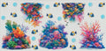 Coral Reef with yellow fish