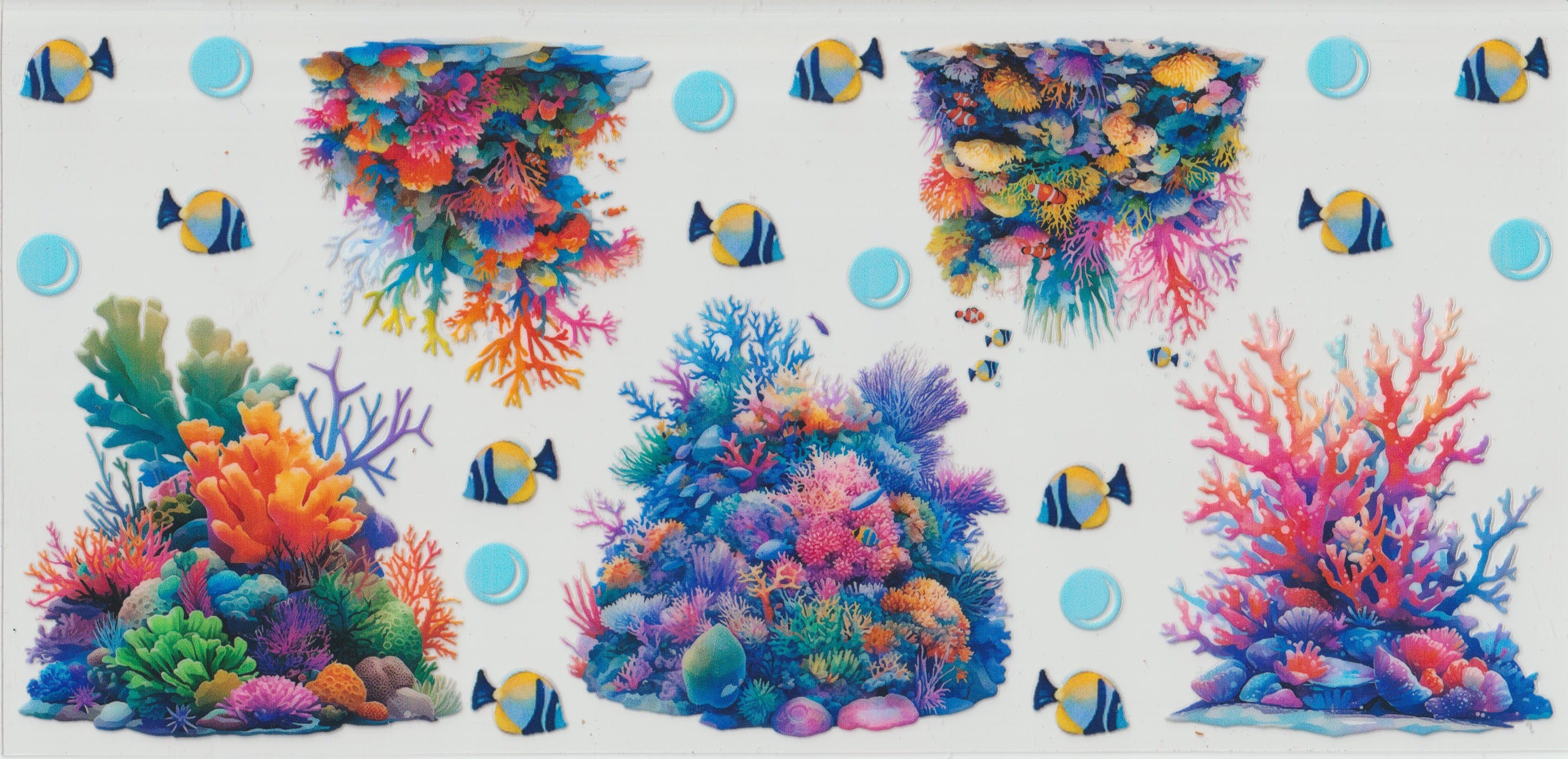 Coral Reef with yellow fish