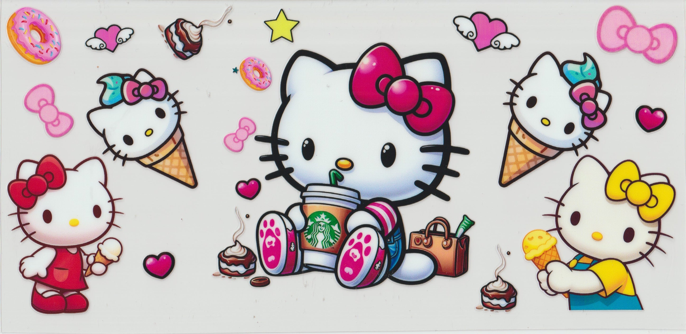 Hello Kitty ice cream and Starbucks
