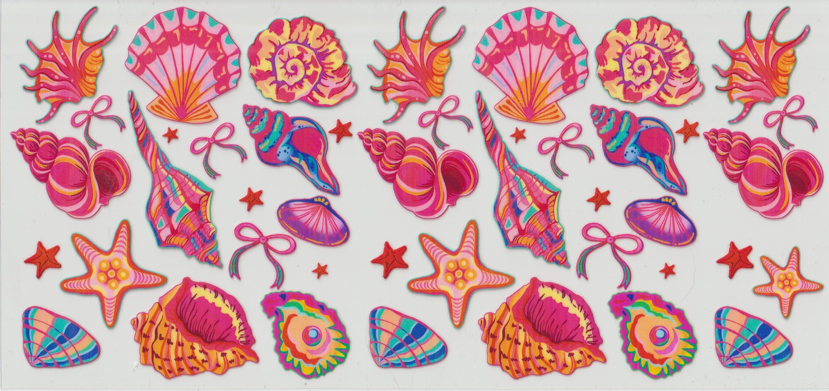Colorful Shells and Bows
