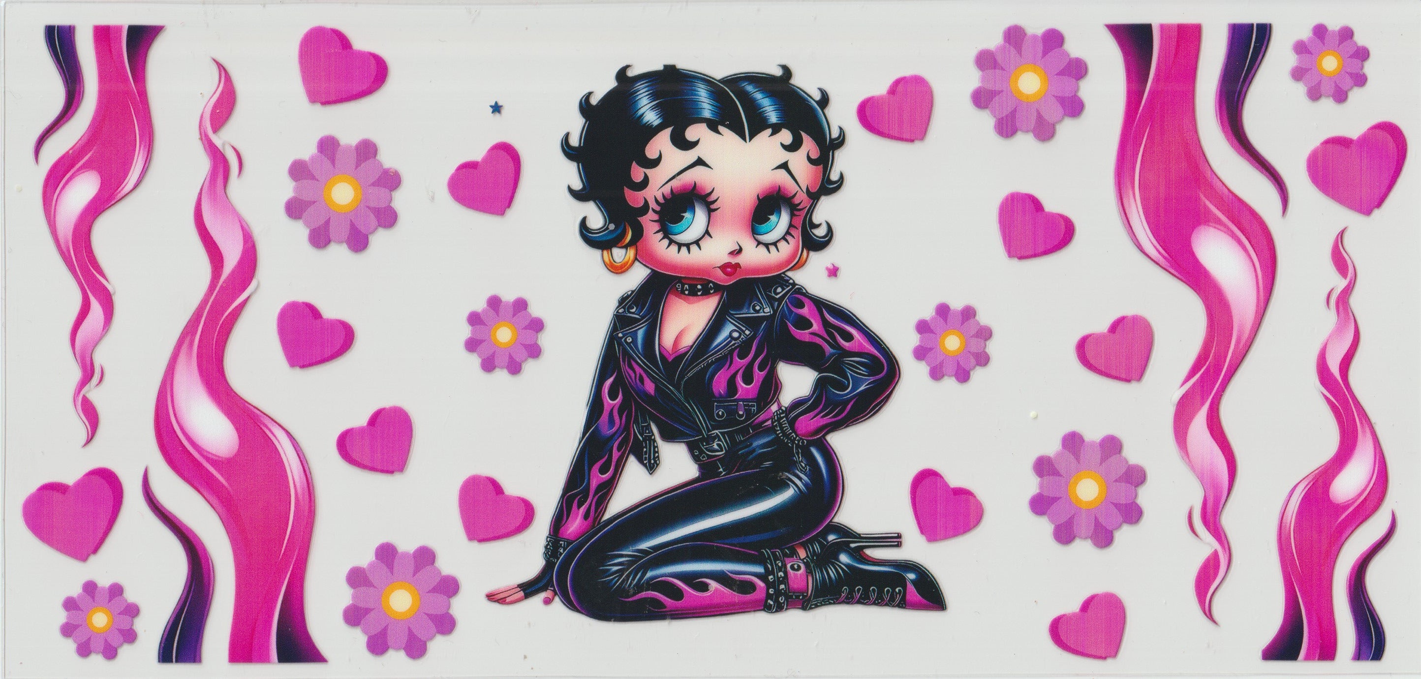 Betty Boop pink flames