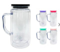 20oz with handle Different color lid options