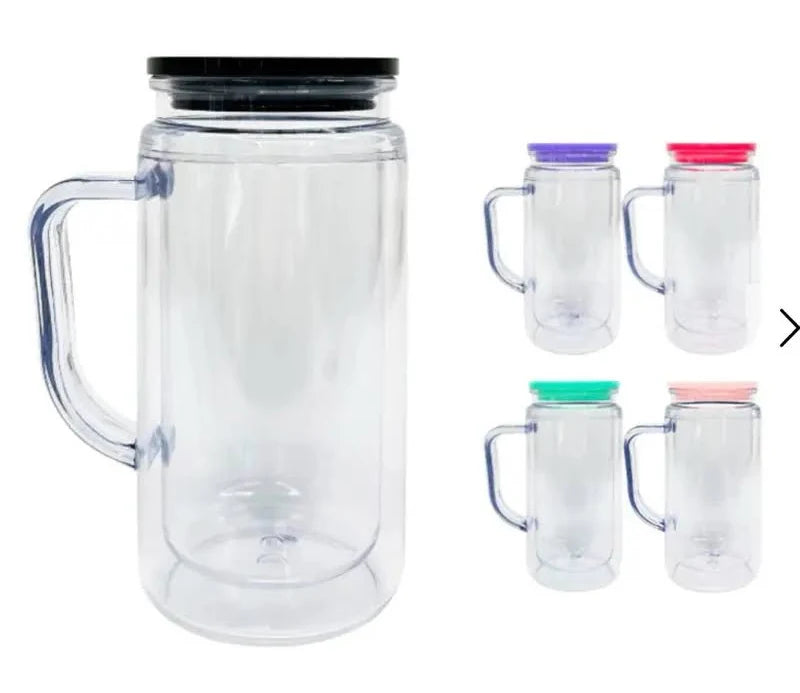 20oz with handle Different color lid options