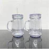 20 ounce Mason Jar Style with clear lid