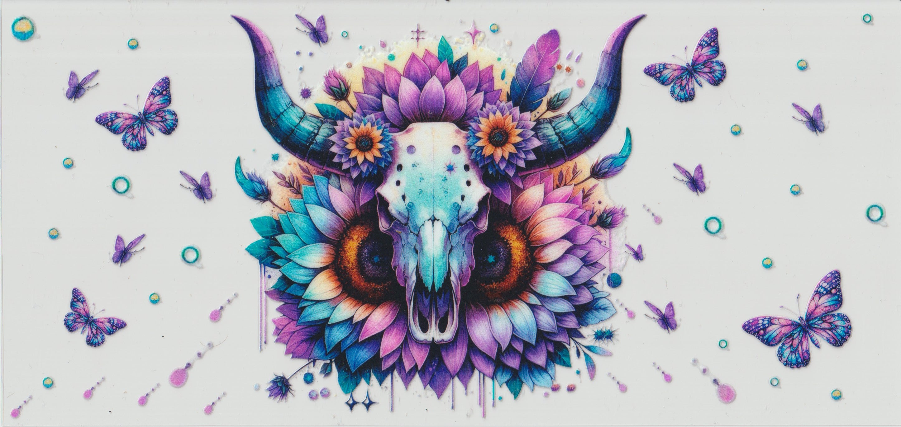 Skull with Butterflies