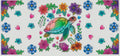 Sea Turtle Colorful Flowers