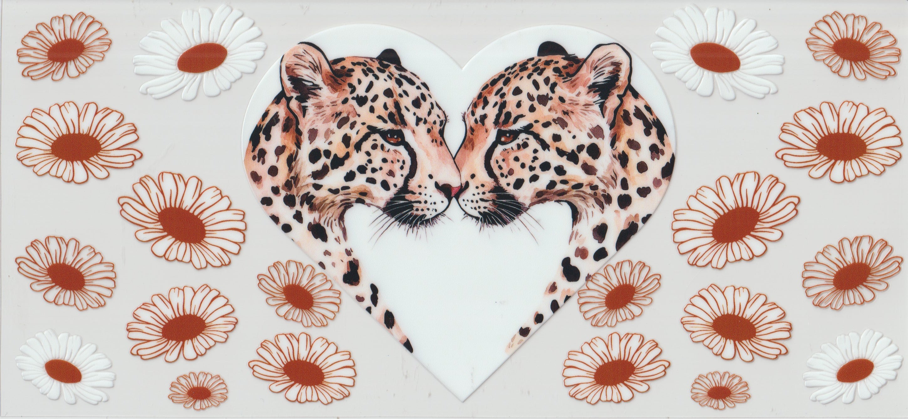 Cheeta Heart with flowers