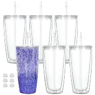 24oz Football Shaped Double Walled Acrylic Tumbler