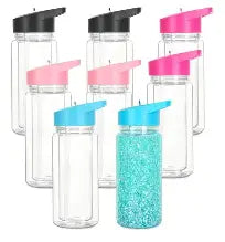 10oz Flip Top Double Walled Tumbler with different colored lids