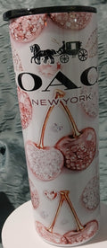 Pink cherry Coach 20oz Stainless steel tumbler