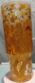 Gold glow-in-the-dark lava 40oz acrylic tumbler
