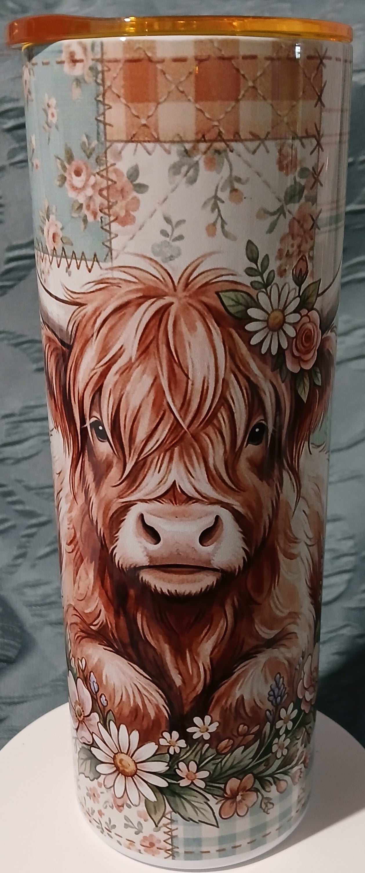 Patchwork Heifer 20oz Stainless steel tumbler